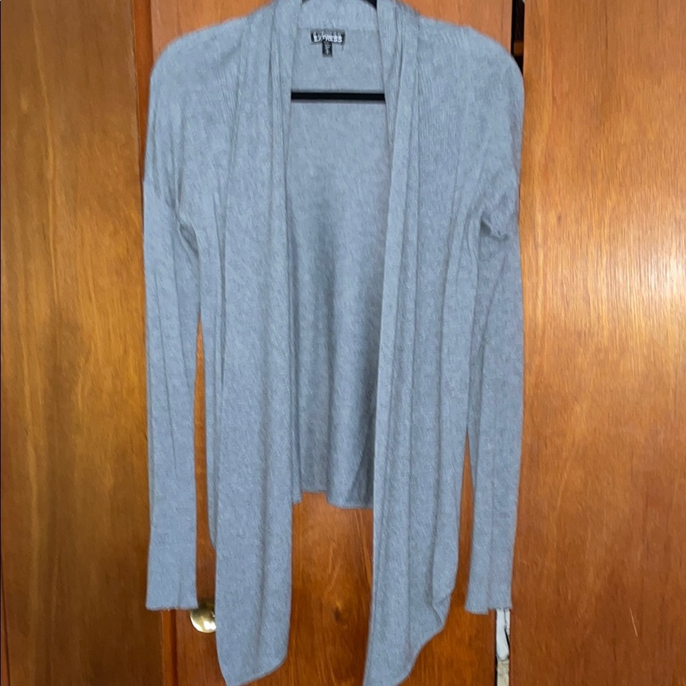 Express Women's Gray Cardigan Sweater